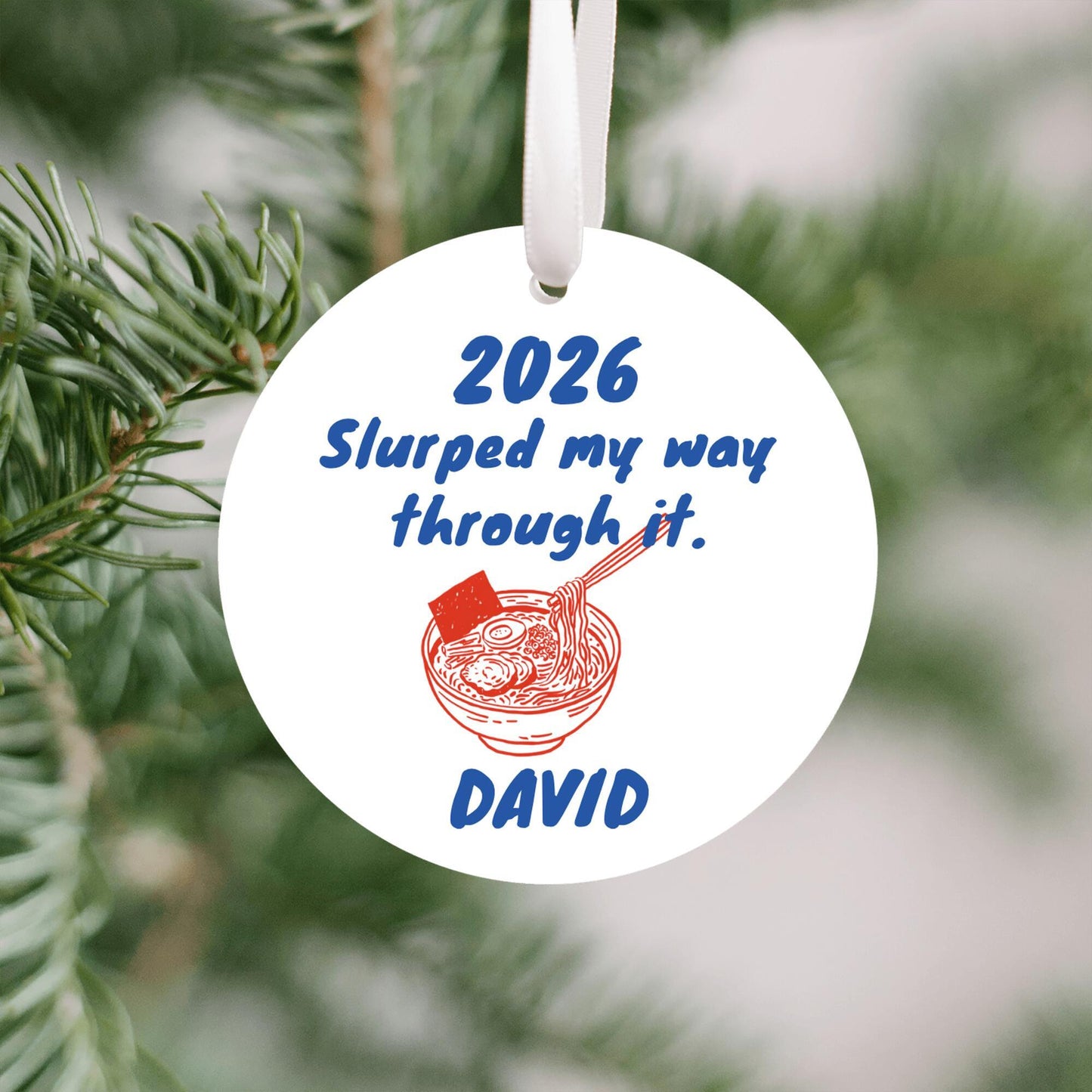 Ramen Personalized Funny Ornament