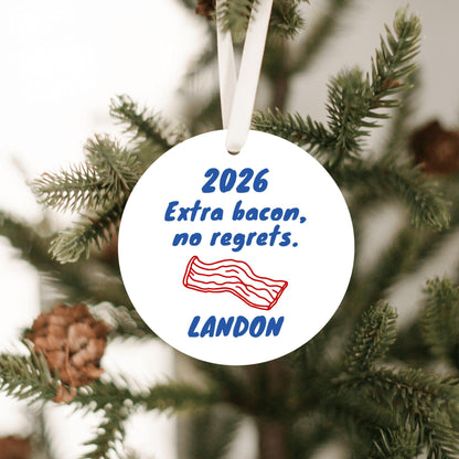 Bacon Lover Personalized Ornament