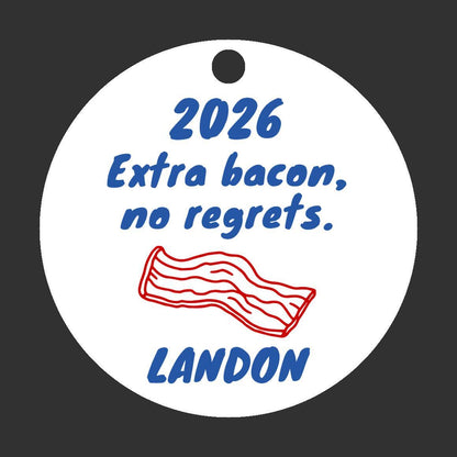 Bacon Lover Personalized Ornament