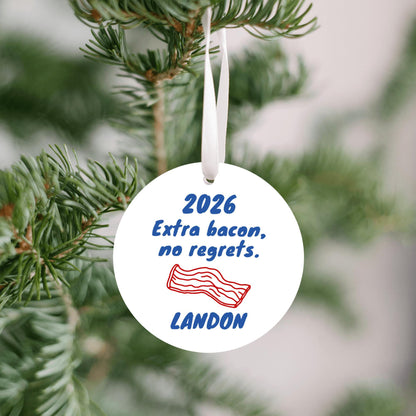 Bacon Lover Personalized Ornament