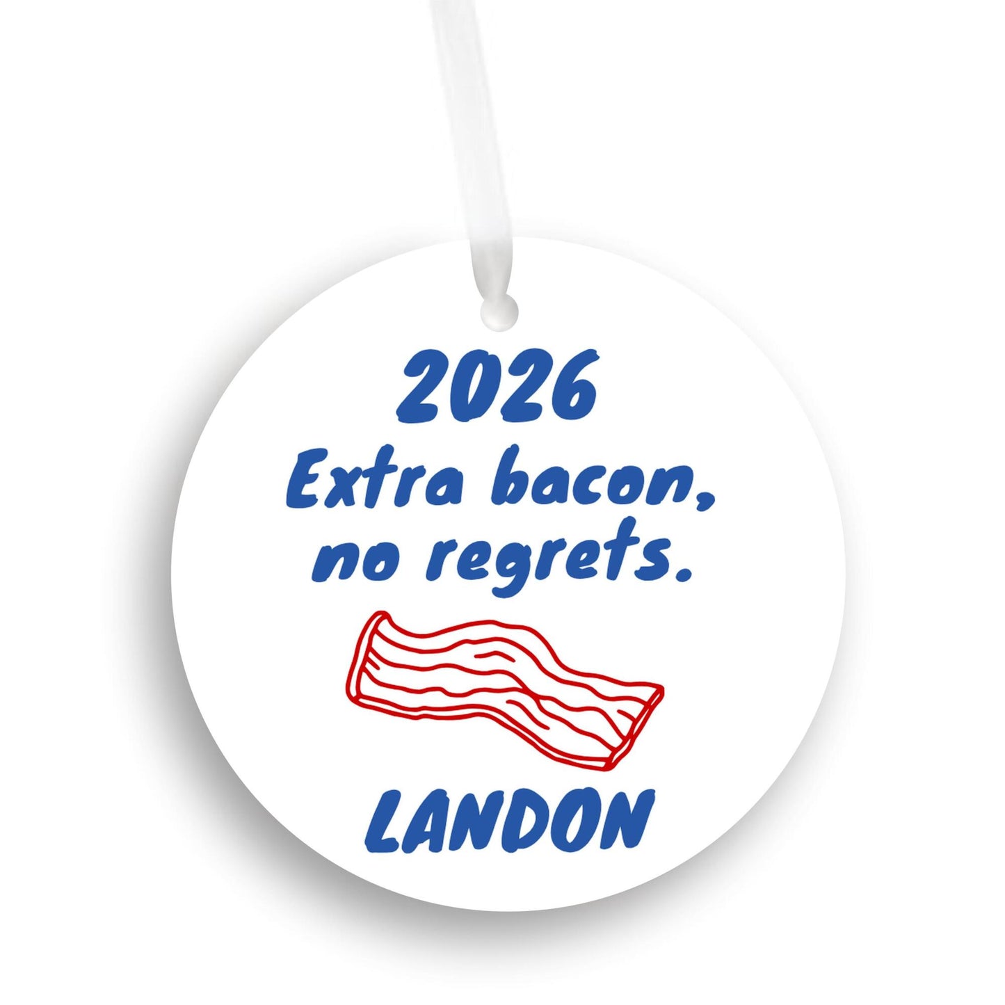 Bacon Lover Personalized Ornament