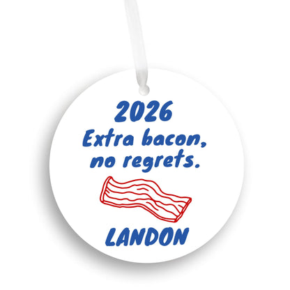 Bacon Lover Personalized Ornament