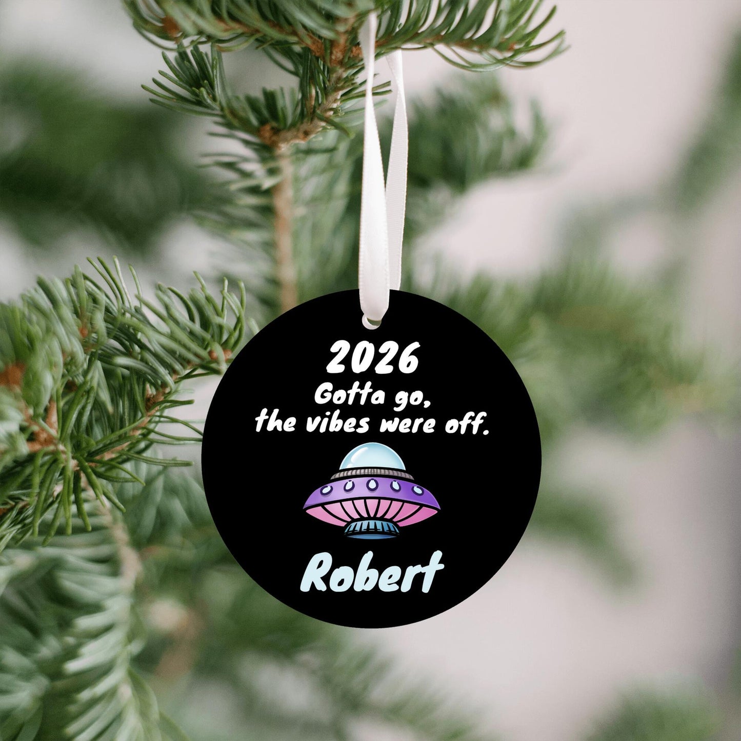 UFO Funny Personalized Ornament