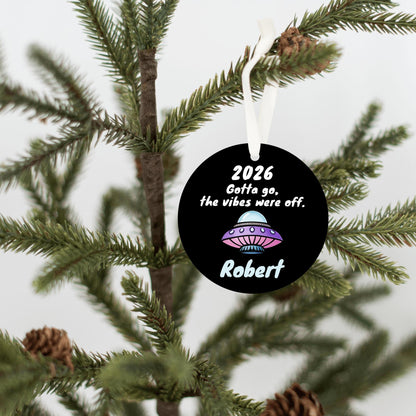 UFO Funny Personalized Ornament