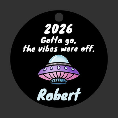 UFO Funny Personalized Ornament