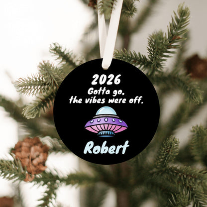 UFO Funny Personalized Ornament