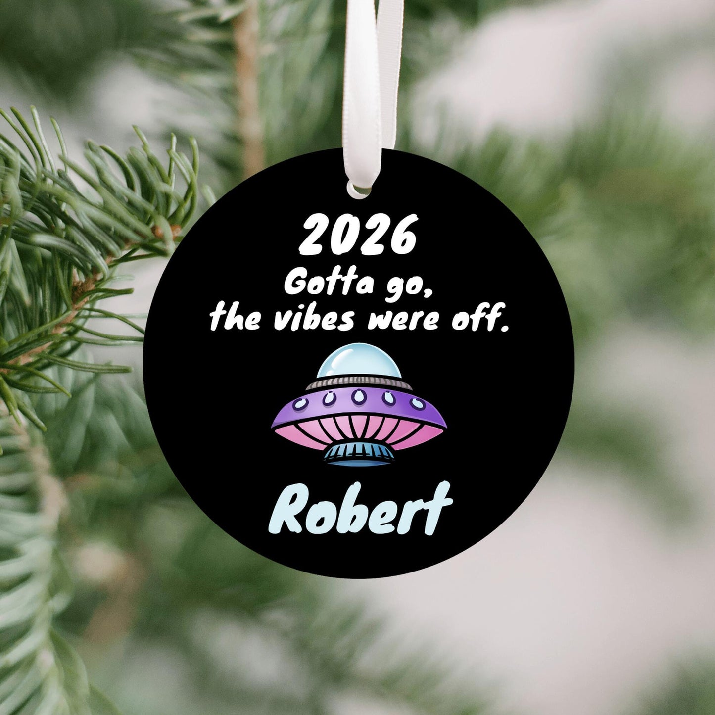 UFO Funny Personalized Ornament