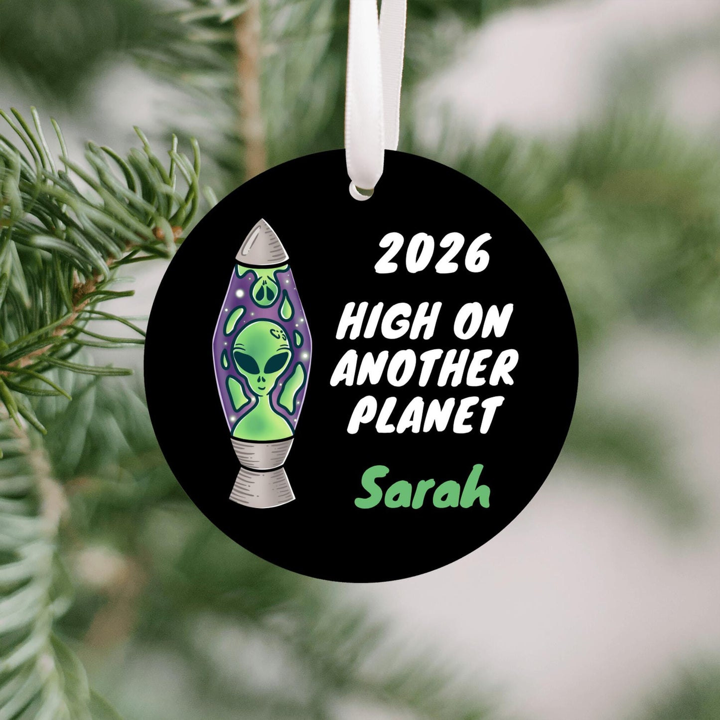 Alien Funny Personalized Ornament