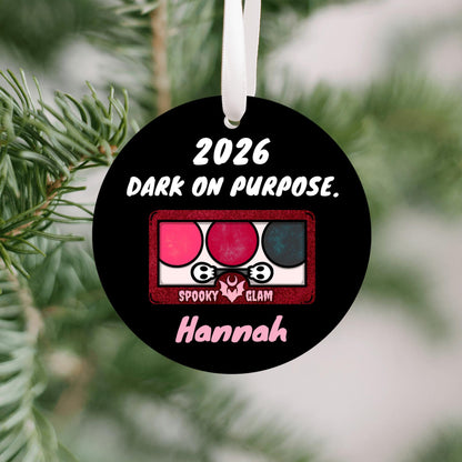 Goth Dark on Purpose Personalized Ornament