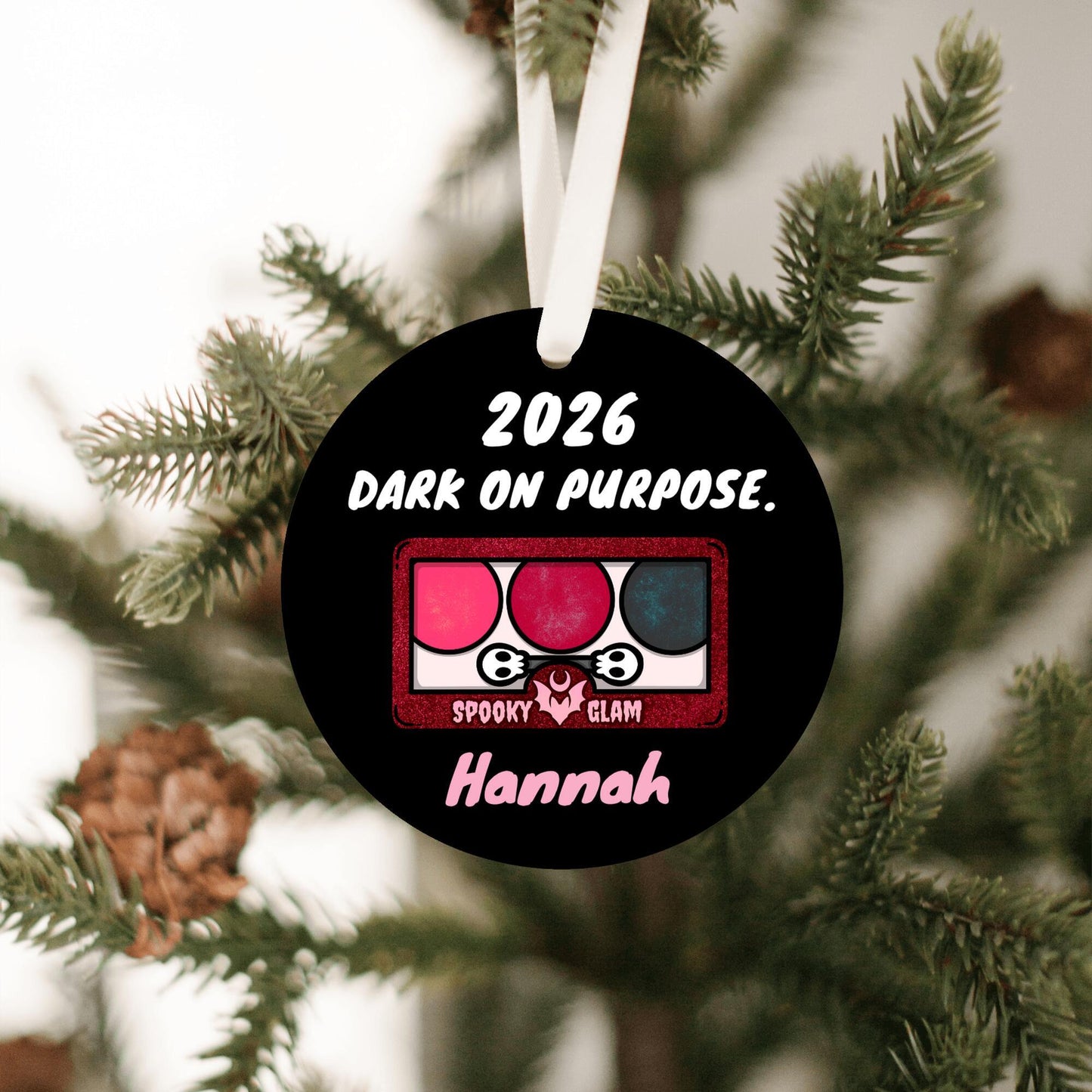 Goth Dark on Purpose Personalized Ornament