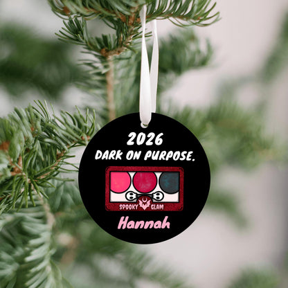 Goth Dark on Purpose Personalized Ornament