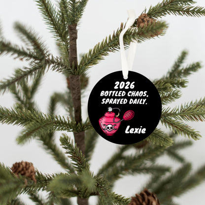 Goth Bottled Chaos Personalized Ornament