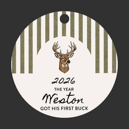 First Buck Christmas Ornament