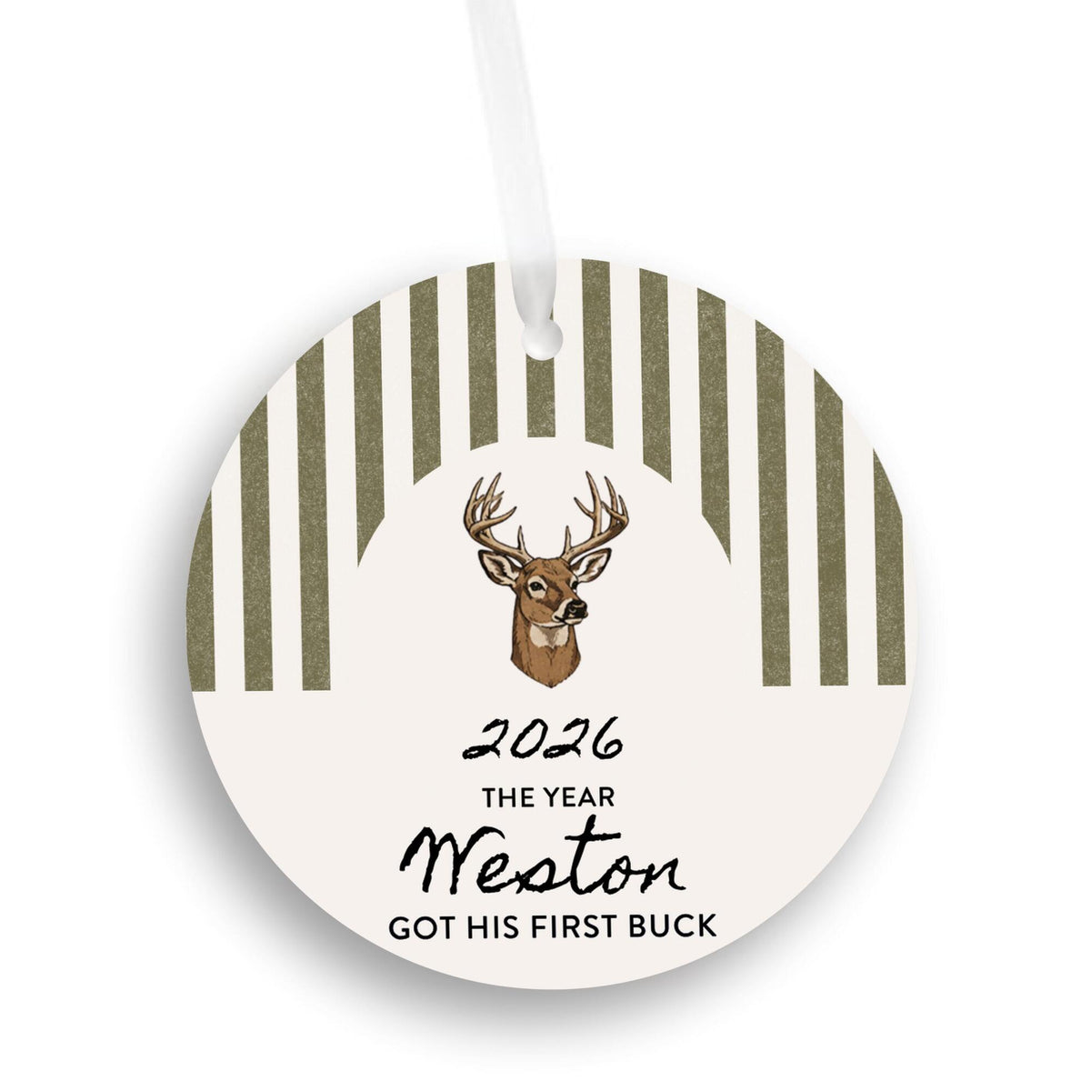 First Buck Christmas Ornament