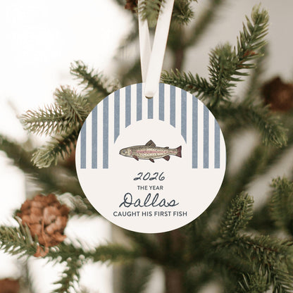 Caught First Fish Christmas Ornament