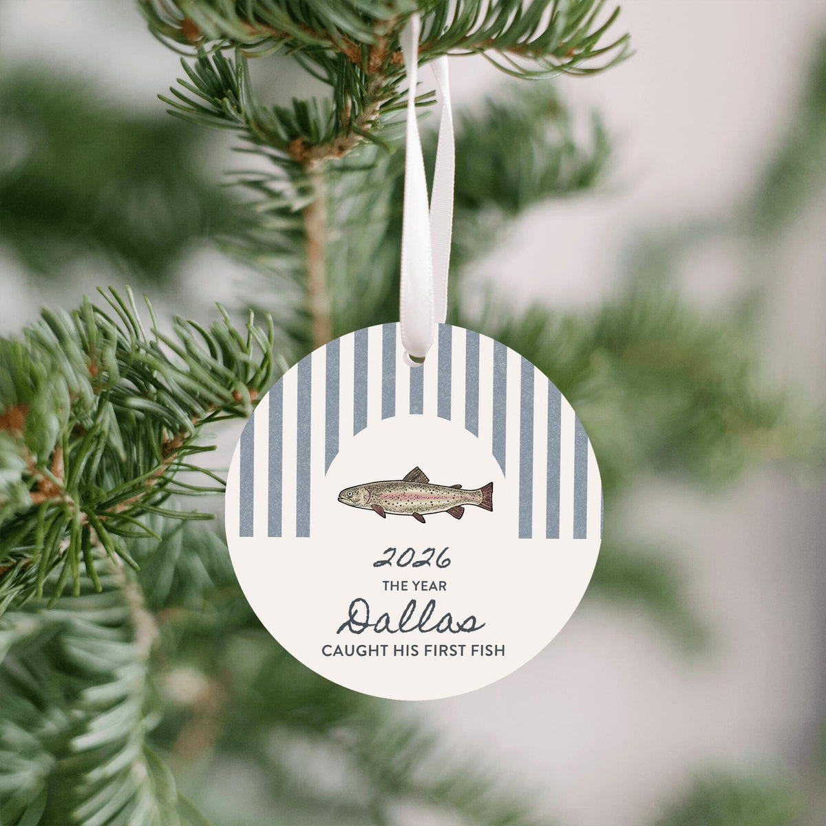 Caught First Fish Christmas Ornament