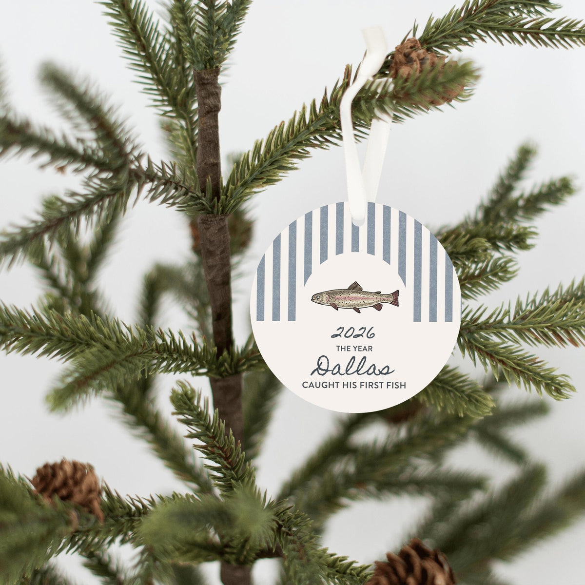 Caught First Fish Christmas Ornament