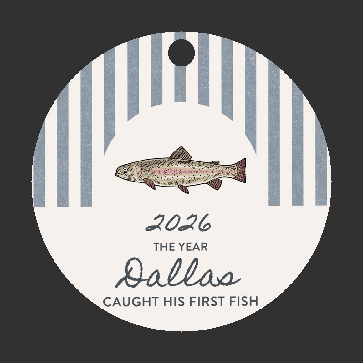 Caught First Fish Christmas Ornament