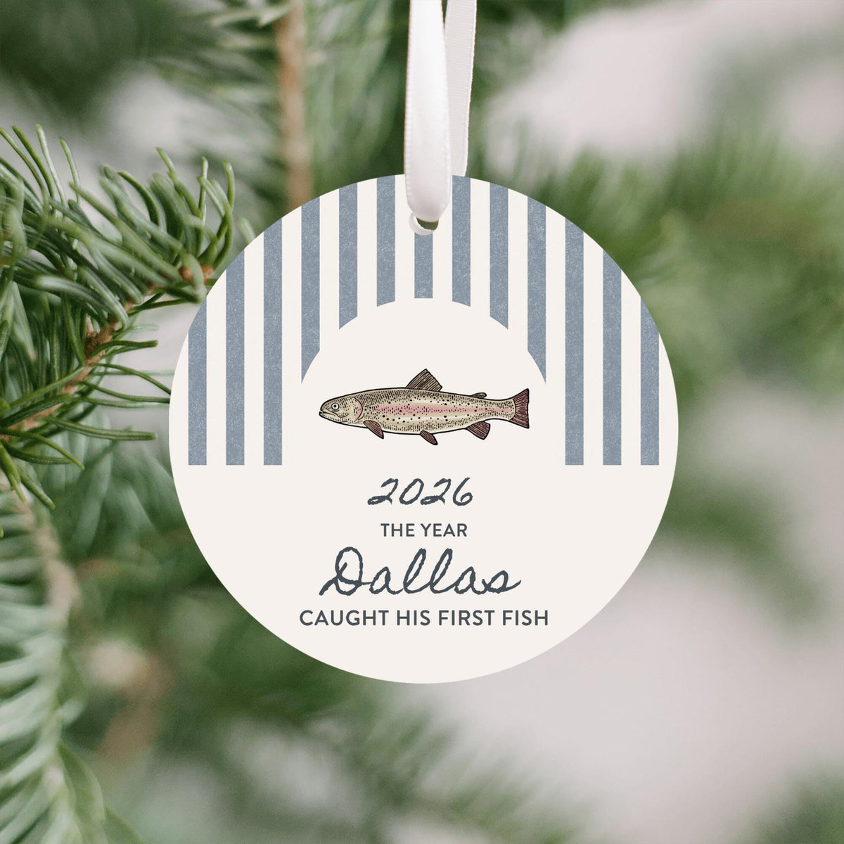 Caught First Fish Christmas Ornament