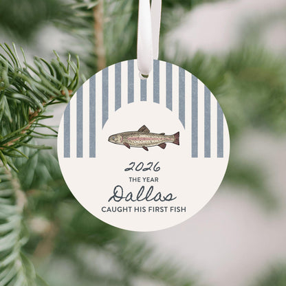 Caught First Fish Christmas Ornament
