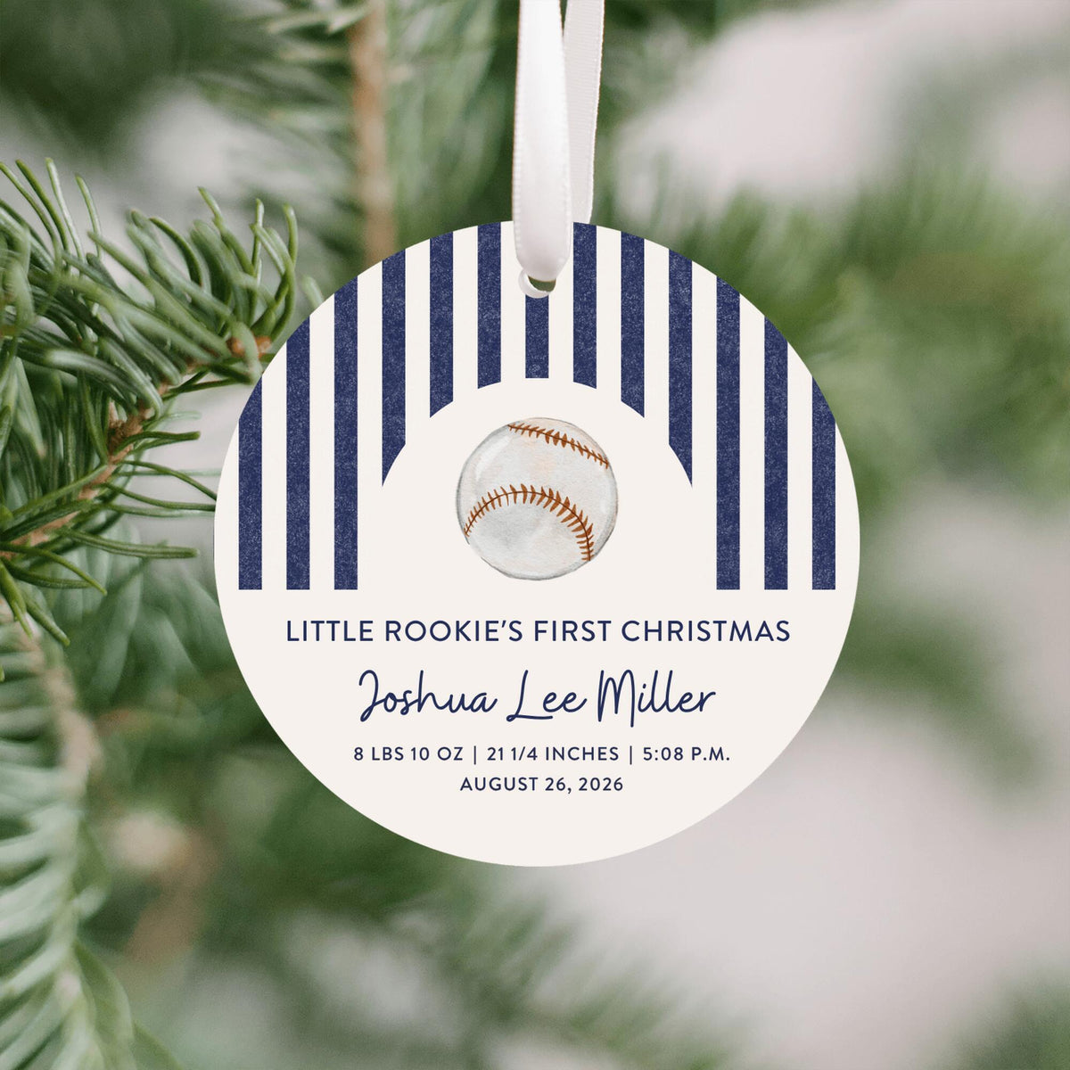 Baseball Baby's First Christmas Ornament