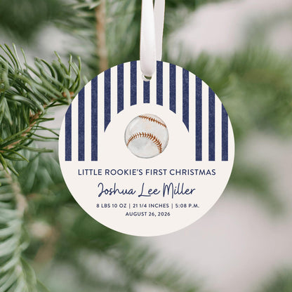 Baseball Baby's First Christmas Ornament