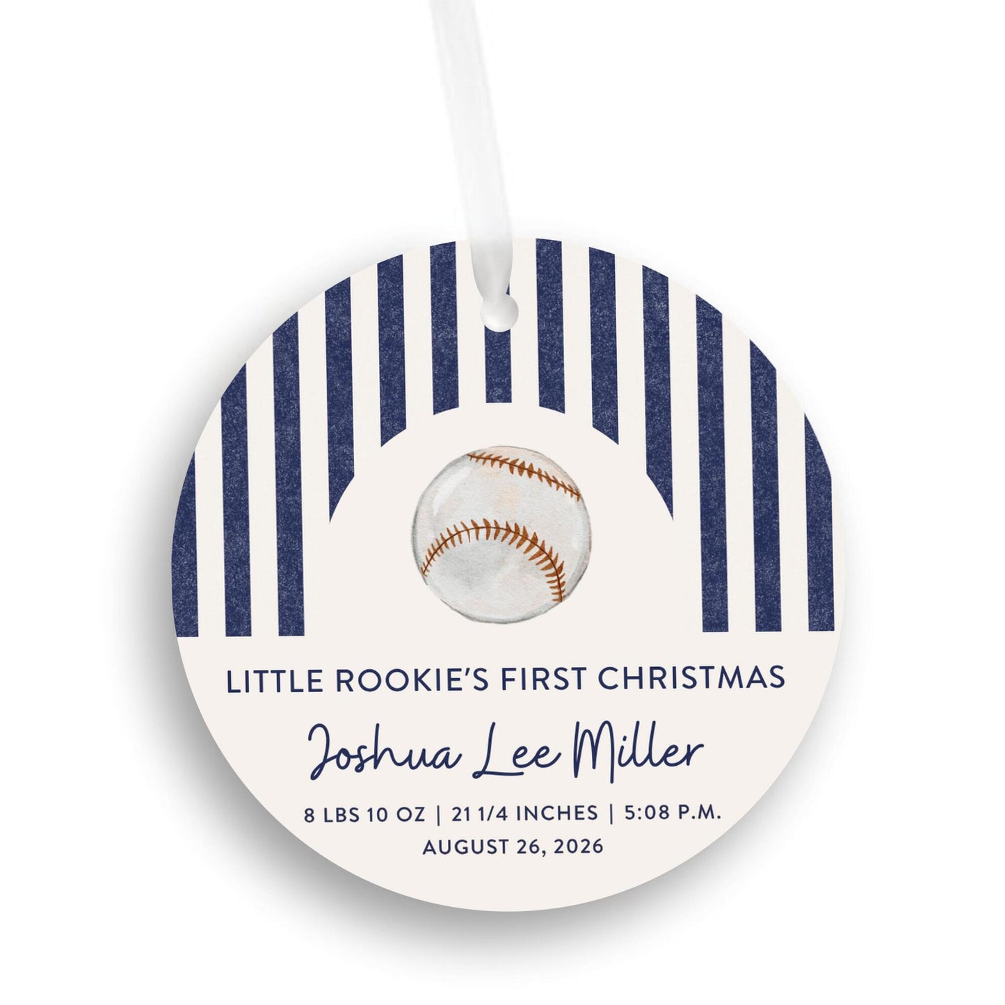 Baseball Baby's First Christmas Ornament