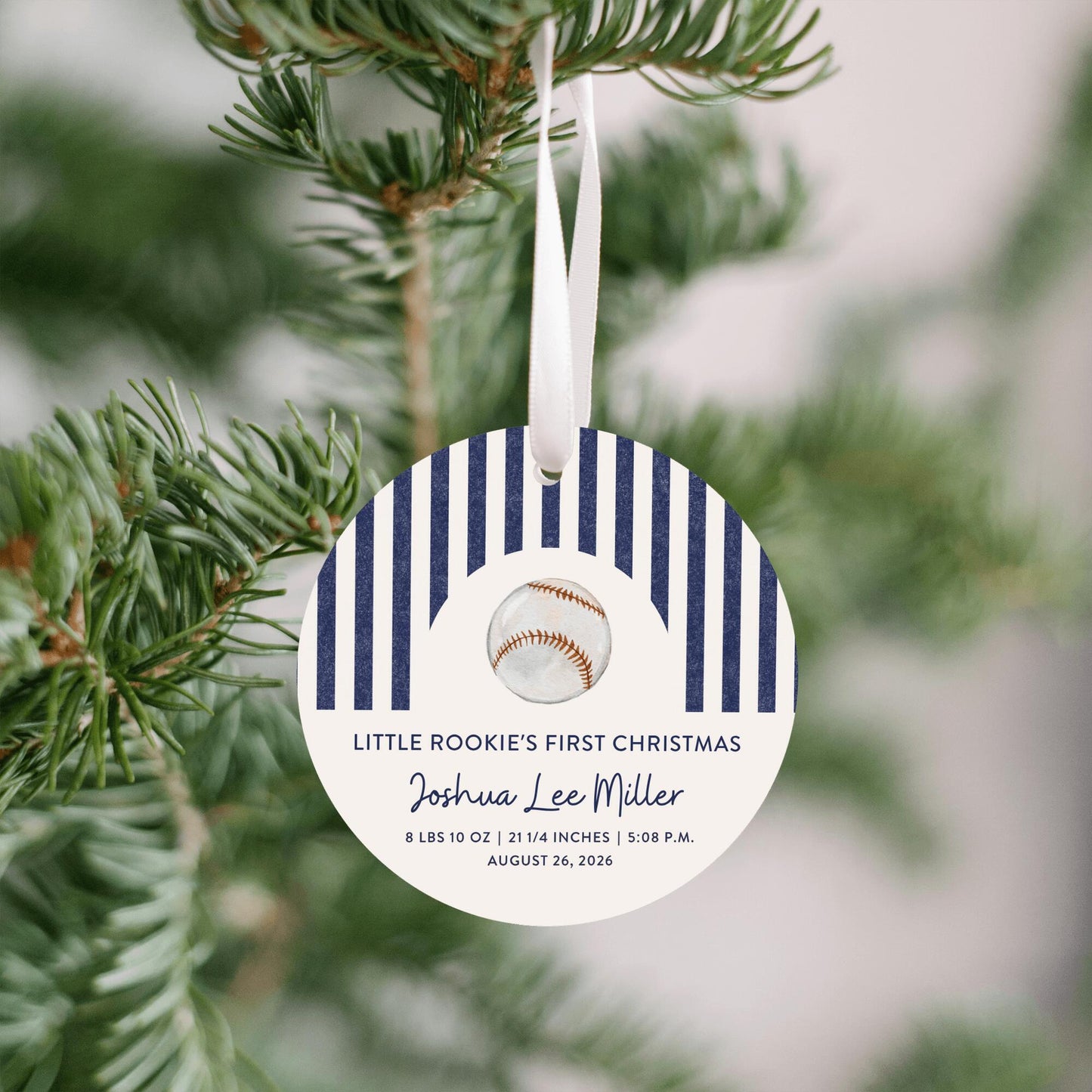 Baseball Baby's First Christmas Ornament