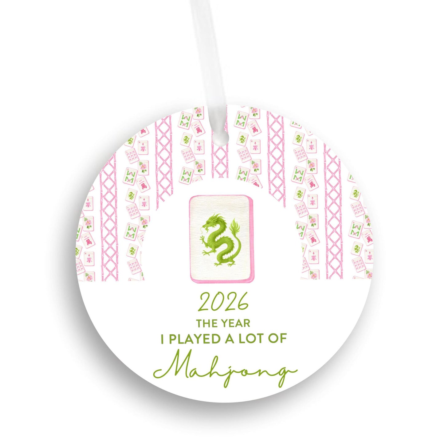 Played A Lot of Mahjong Christmas Ornament