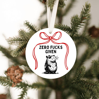 Zero F's Given Capybara Ornament
