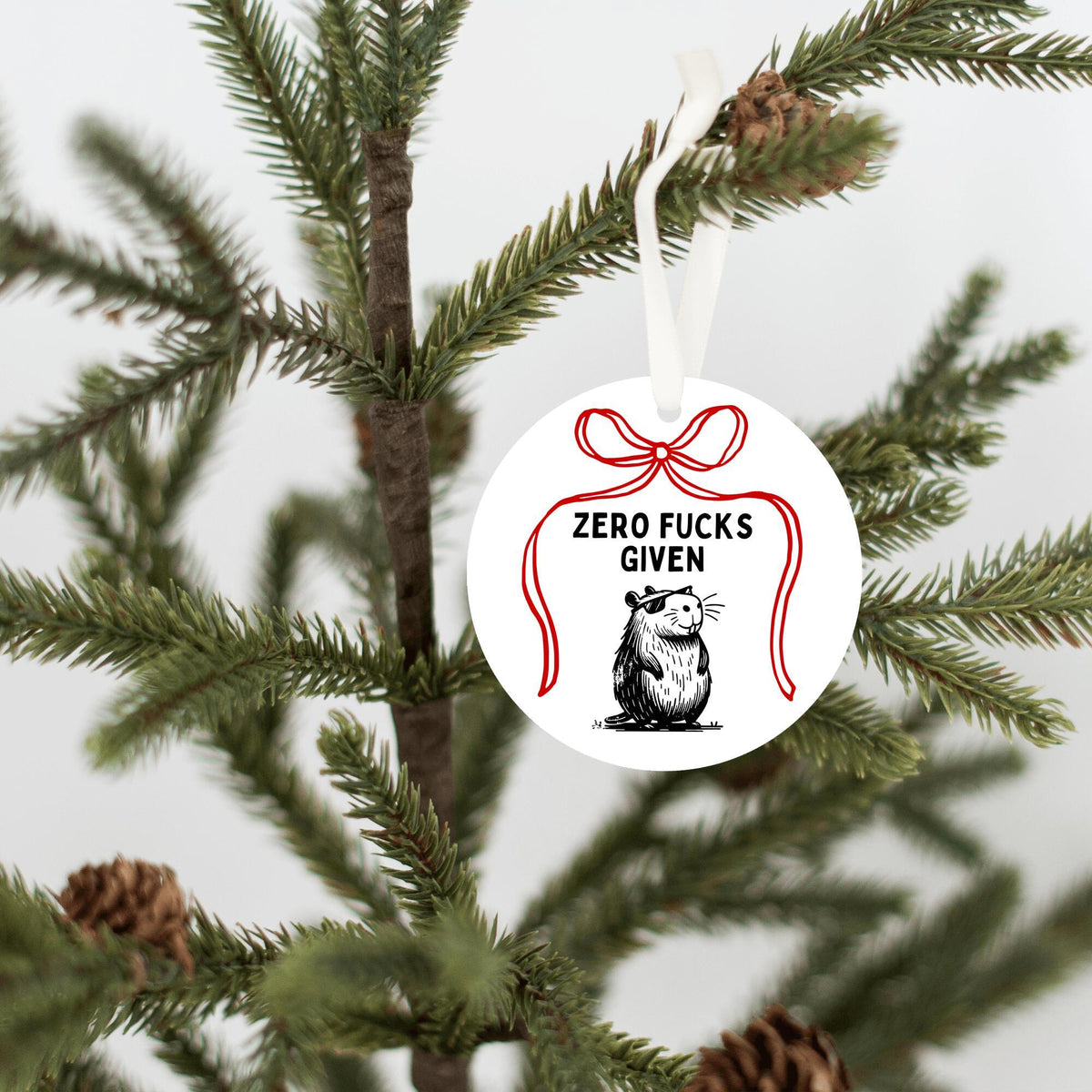 Zero F's Given Capybara Ornament