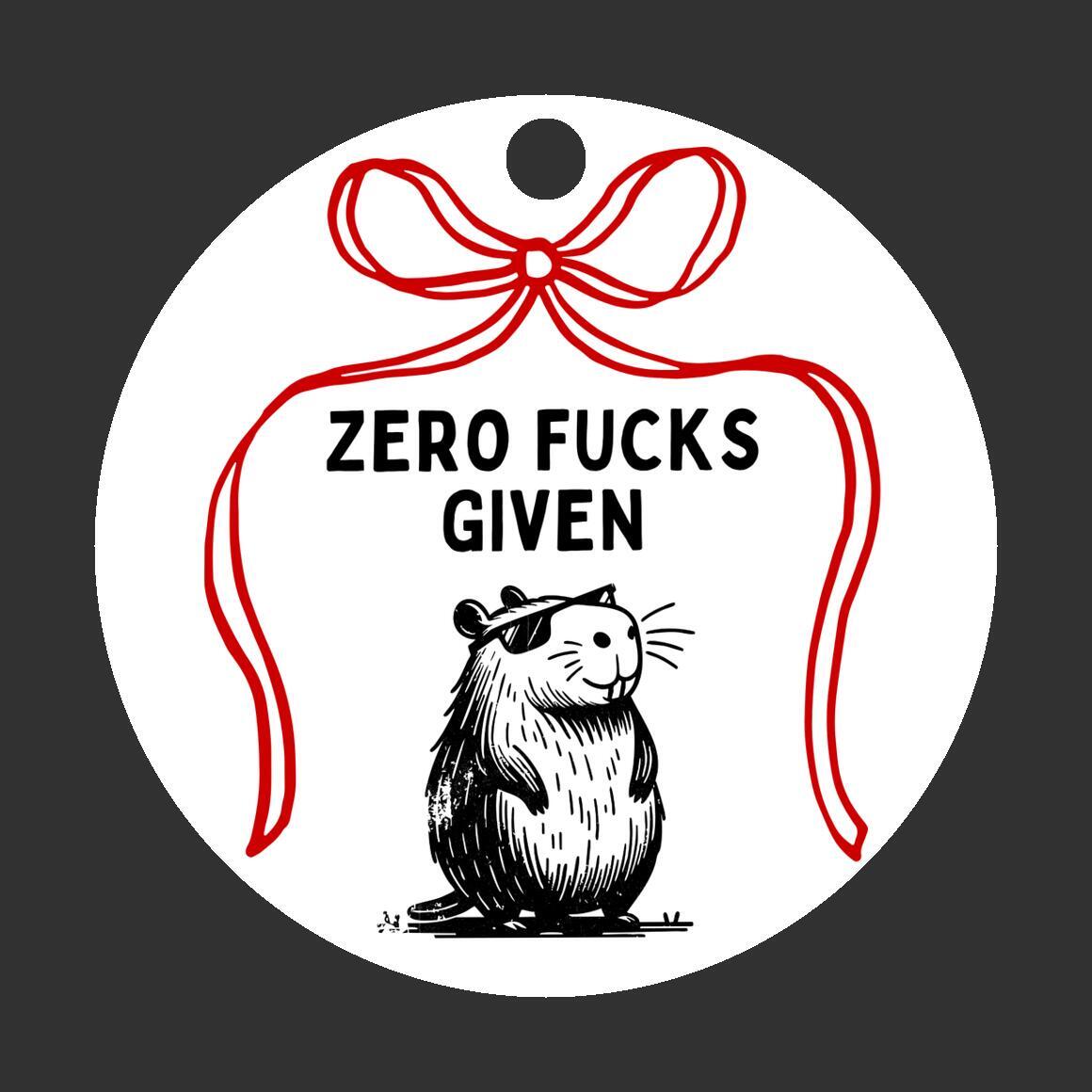 Zero F's Given Capybara Ornament
