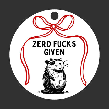 Zero F's Given Capybara Ornament
