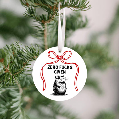 Zero F's Given Capybara Ornament