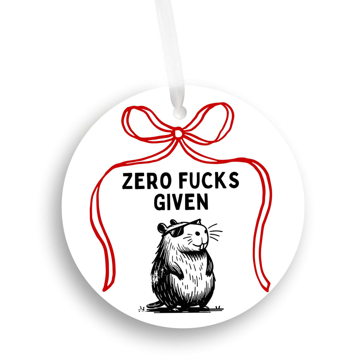 Zero F's Given Capybara Ornament