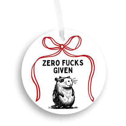 Zero F's Given Capybara Ornament