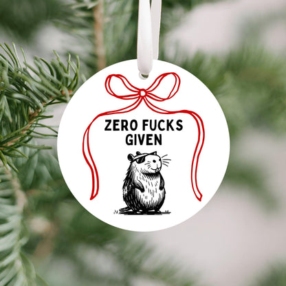 Zero F's Given Capybara Ornament