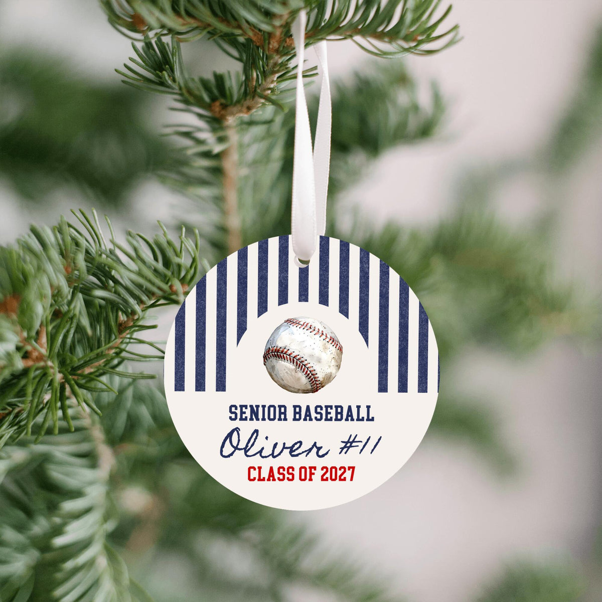 Personalized Senior Baseball Ornament