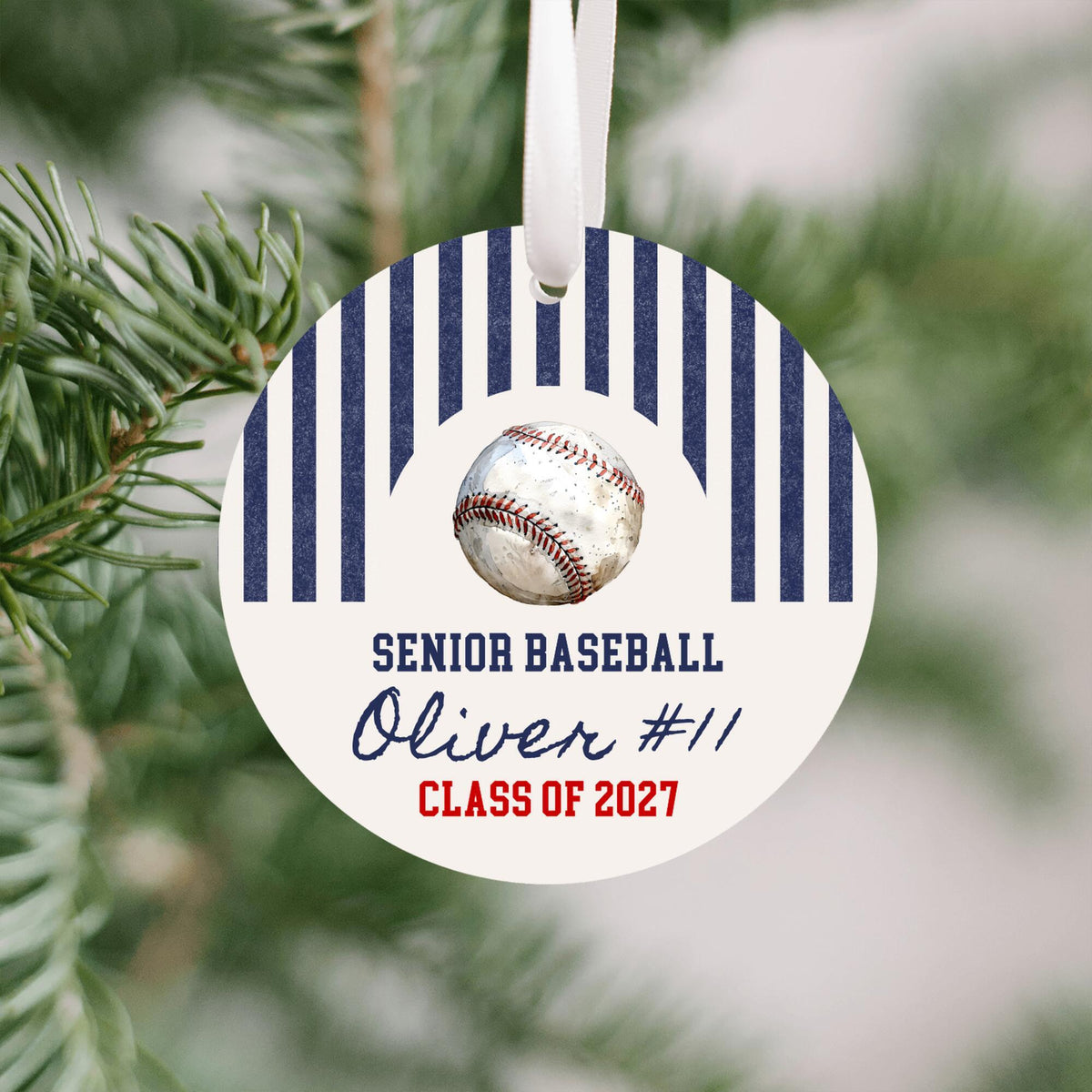 Personalized Senior Baseball Ornament