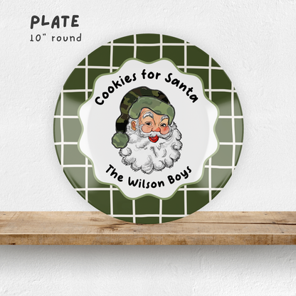 Cookies for Santa Plate, Camo