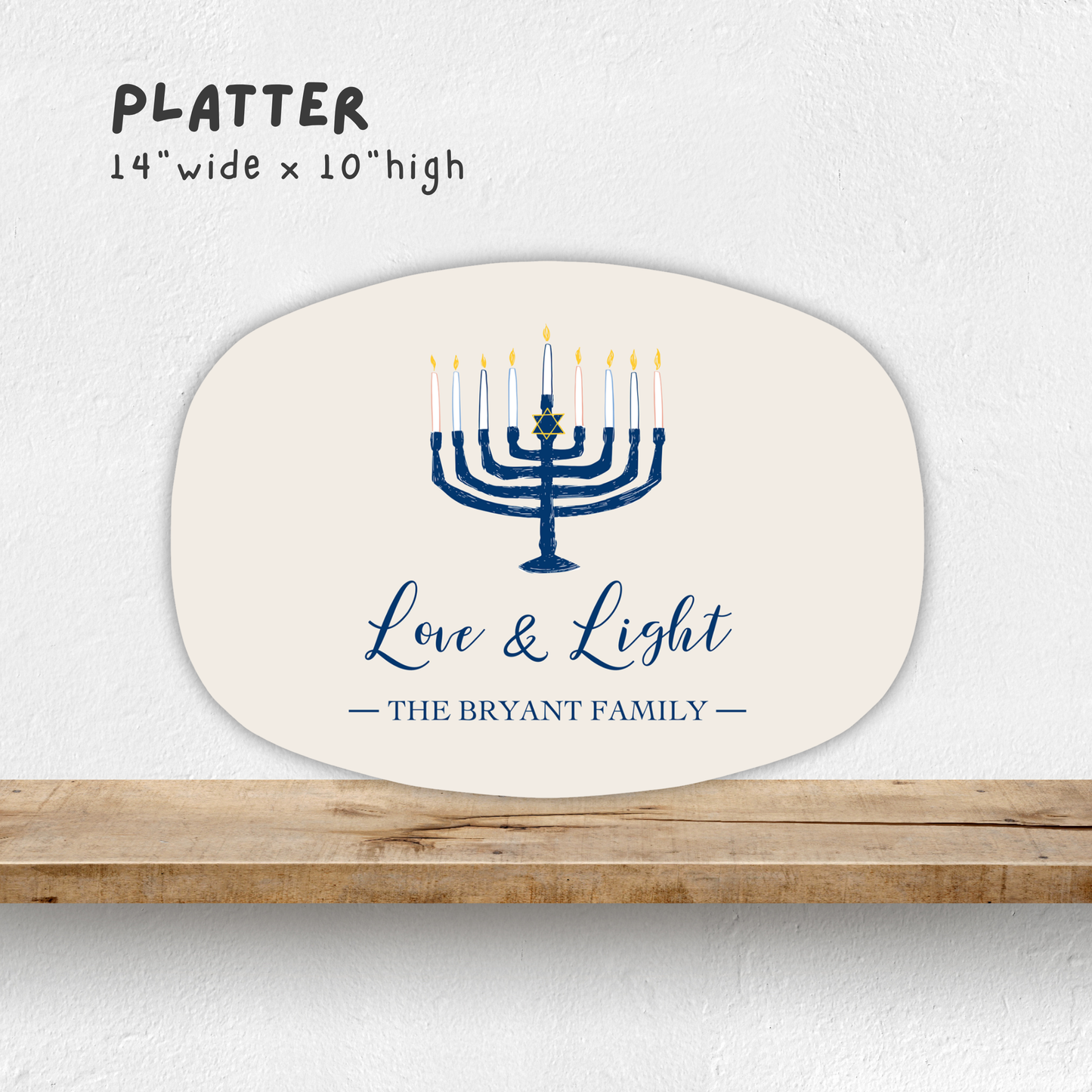 Hanukkah Latke Personalized Tray