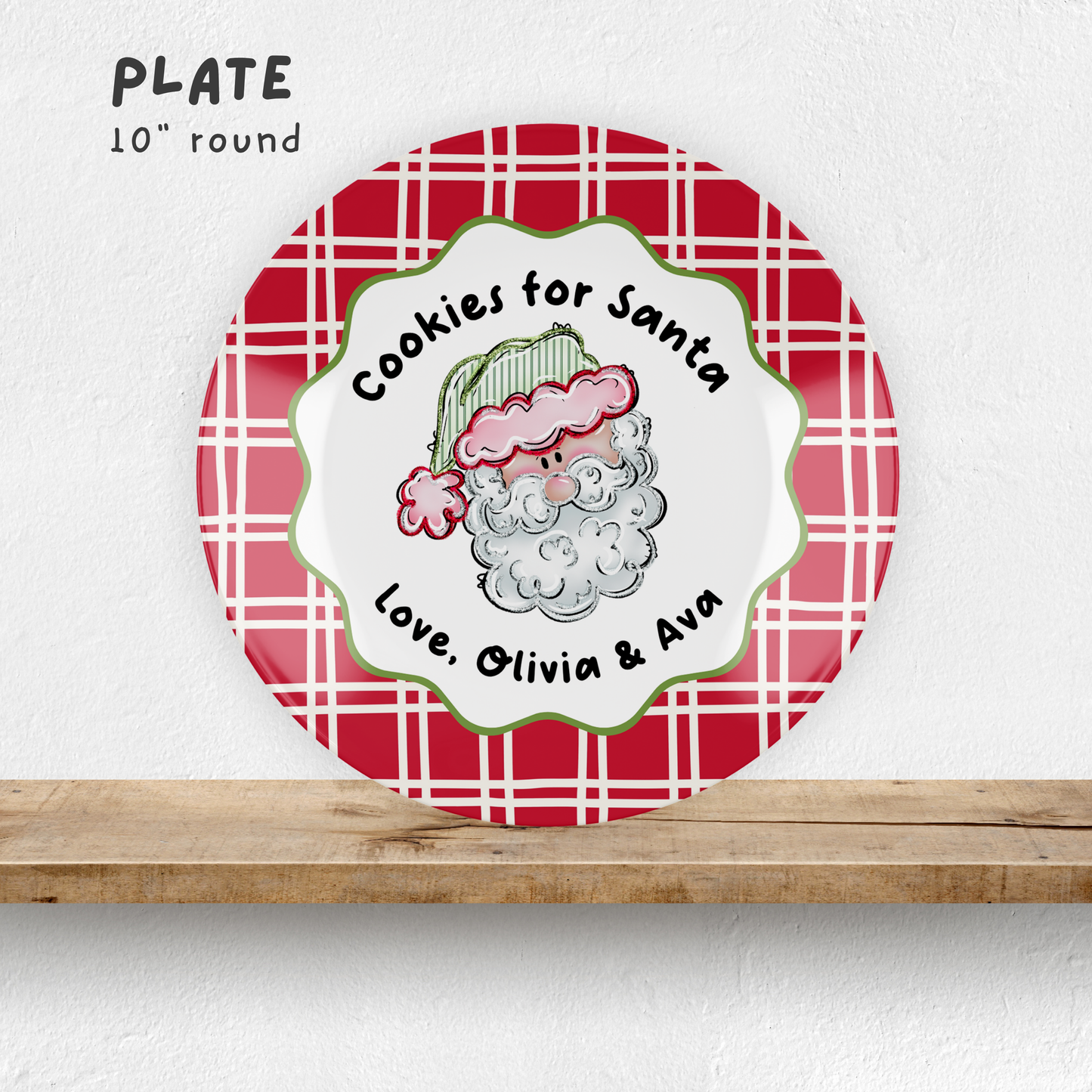 Cookies for Santa Plate