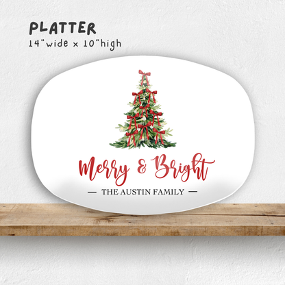Merry & Bright Personalized Platter
