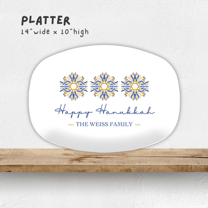 Happy Hanukkah Latke Personalized Platter