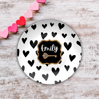 Key to my Heart Personalized Plate