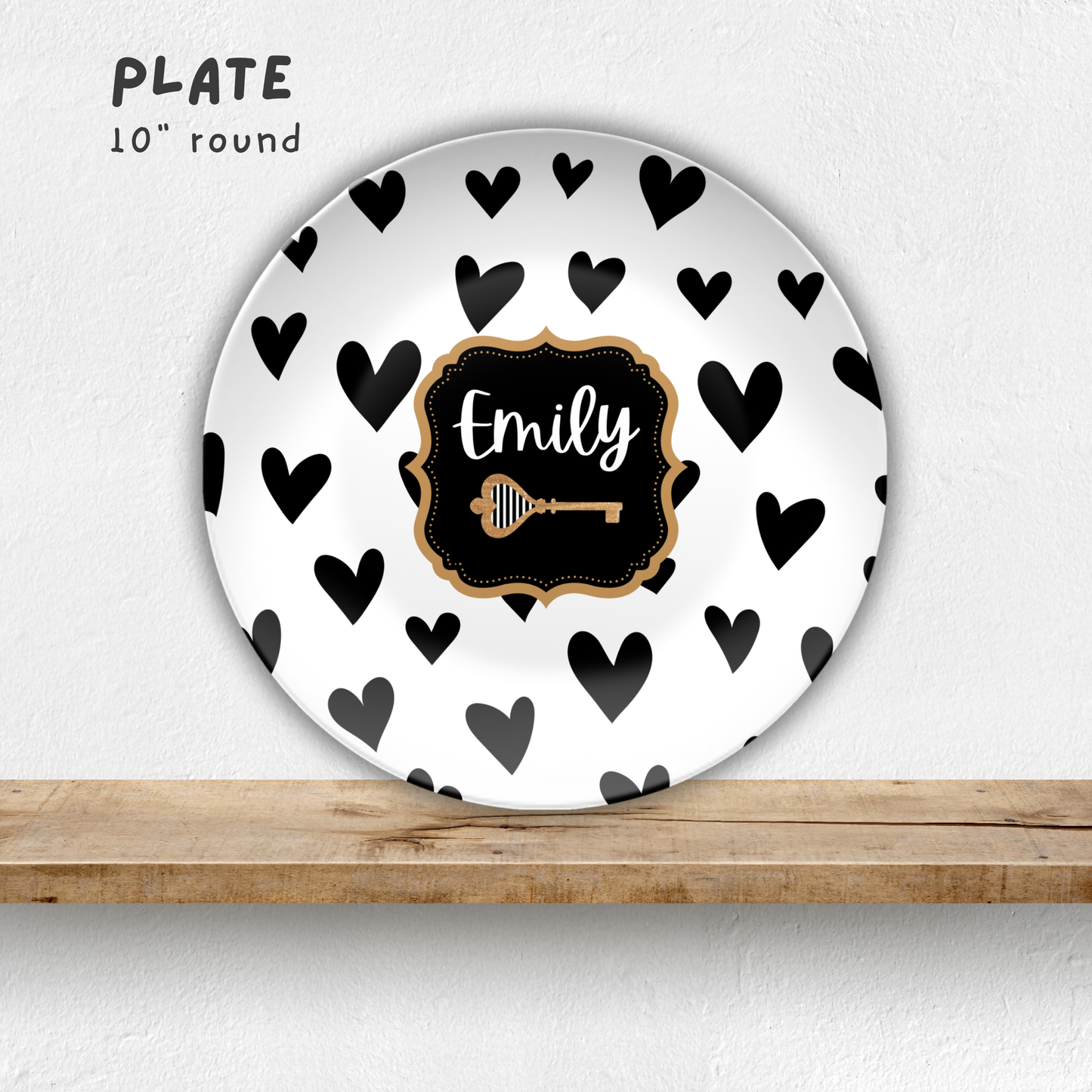 Key to my Heart Personalized Plate