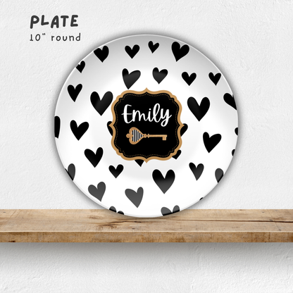Key to my Heart Personalized Plate